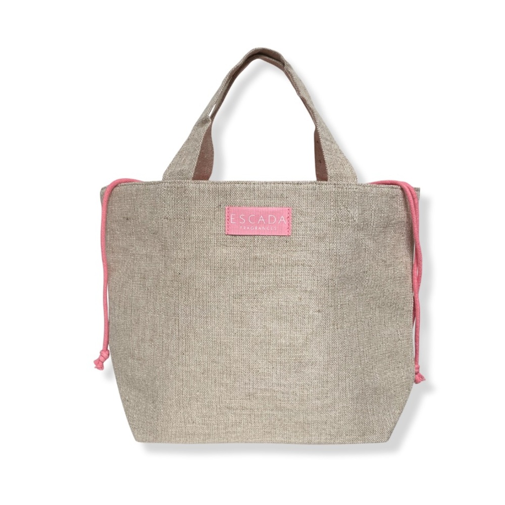 NEW ESCADA Fragrance Beach Tote Summer Festival 2024 Bag Pink Drawstring Closure